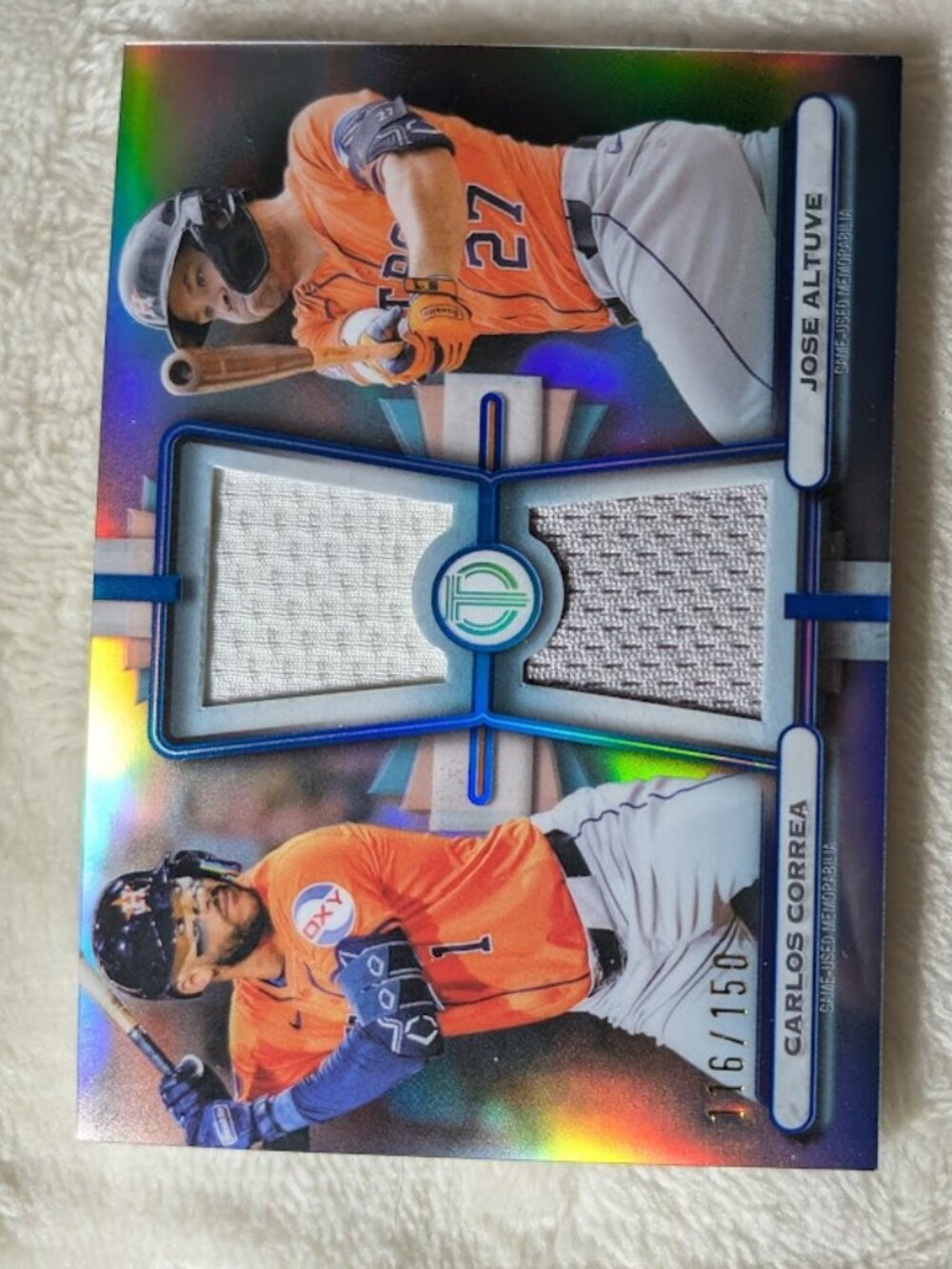2026 Topps Double Relic Game Worn C. CORREA & J. ALTUVE #DR-CA 116/150